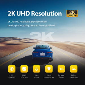 2K Dual Lens Car HUD con pantalla IPS Profesional 135 Grados <span class=keywords><strong>Horizon</strong></span> Dash Cam Video Recorder para BMW y <span class=keywords><strong>Ford</strong></span> - Product Image 2