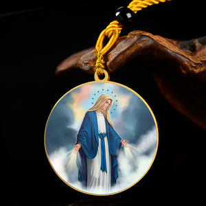 Collar con colgante <span class=keywords><strong>de</strong></span> amuleto religioso con imagen <span class=keywords><strong>de</strong></span> corazón <span class=keywords><strong>de</strong></span> Jesús - Product Image 1