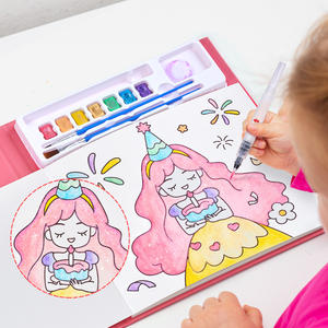 ジョイキャット水彩画セット3〜8歳子供向けアートとギフト忙しい本を描く本親子おもちゃ就学前教育 - Product Image 1