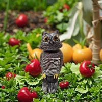 Décoys de chouettes rotatifs à 360° pour l'intérieur/l'extérieur, en plastique, pour effrayer les oiseaux et les écureuils, accessoires de chasse
