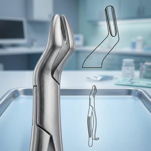 Pinzas de Extracción Dental para Molares Superiores Fig 10H, Manuales, de Acero Inoxidable, Certificación CE Clase I, Alta Calidad Médica Dental - Product Image 3