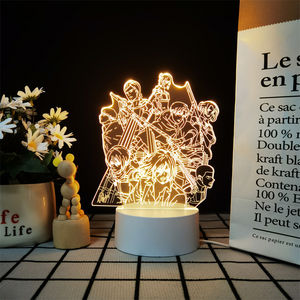 Lampe à image flottante holographique <span class=keywords><strong>Attaque</strong></span> sur <span class=keywords><strong>Titan</strong></span> Photo <span class=keywords><strong>de</strong></span> groupe avec réglages multicolores pour la chambre à coucher - Product Image 3