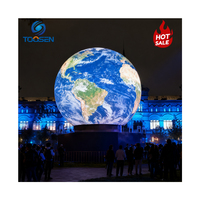 Écran LED sphérique personnalisable P2 de 8 m de diamètre, globe LED extérieur, forme créative, planétarium, exposition, écran LED sphérique