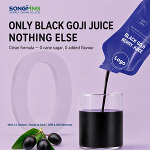 Ohne Zusatzstoffe Schwarze Wolfsbeere Püree-Saft 100% Frisch Gepresst Trinkfertig 30ml Beutel 5er-Pack - Product Image 1