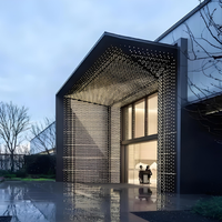 Panneau mural perforé en aluminium, conception de façade personnalisée, extérieur, imperméable, ignifuge, mur-rideau en aluminium