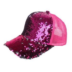 Gorra de Béisbol de Moda con Lentejuelas y Malla, Bicolor, Unisex, Personalizada, Económica - Product Image 1