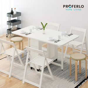 Manufacturer Wholesale Modern Space Saving Home Furniture Kitchen Wooden <strong>Folding</strong> <strong>Dining</strong> Table <strong>Set</strong> - Product Image 3