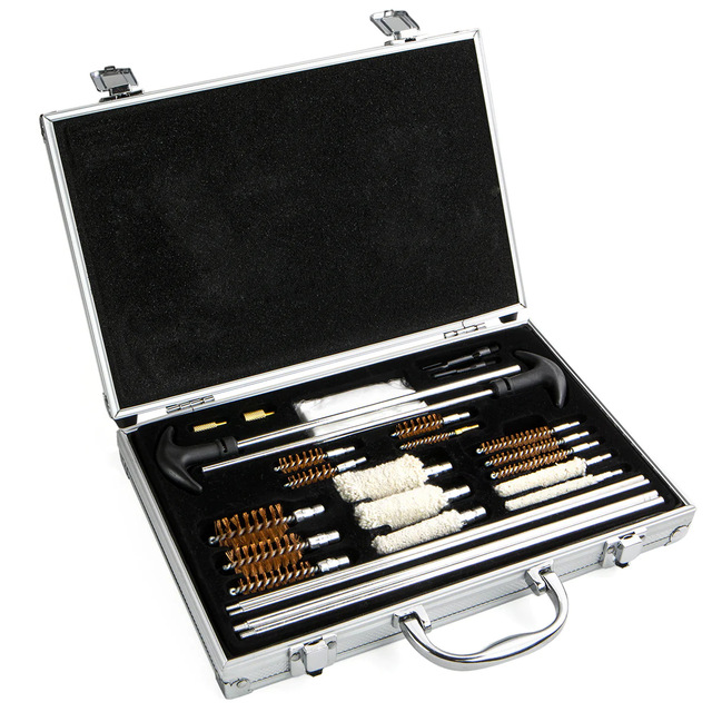 Gun Accessories Universal Cleaning Brass Brush Kit Aluminum Box Gun Cleaning Tools