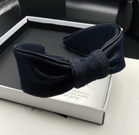 Bandeau en denim rétro pour femme, style avancé, large, pour le quotidien, pour le shampoing, la Saint-Valentin et les mariages
