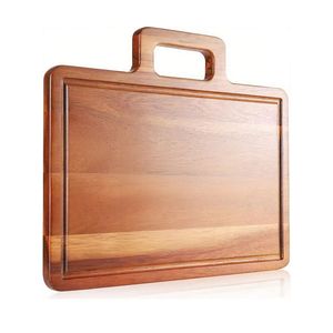 Grande <span class=keywords><strong>planche</strong></span> à découper en bois d'acacia haut de gamme de 15.8 pouces pour griller le cadeau de fête des pères pour le mari ou le <span class=keywords><strong>papa</strong></span> du maître du gril - Product Image 6