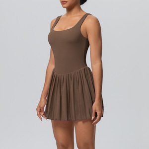 Vestido Deportivo Ajustado de Una Pieza para Mujer, Falda de Tenis y Golf con Bolsillos, Sensación Ligera, Mono Deportivo para Fitness al Aire Libre - Product Image 2