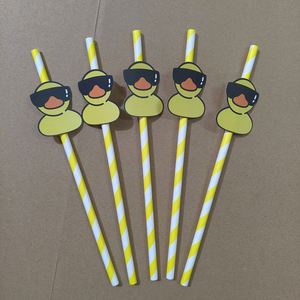 หลอดดูดกระดาษการ์ดเป็ดแบบใช้แล้วทิ้งหลอดดูดเครื่องดื่มค็อกเทลบาร์แบบย่อยสลายได้ - Product Image 6