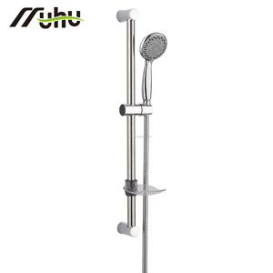 Ensemble de <span class=keywords><strong>douche</strong></span> multifonctionnel facile à installer, barre coulissante réglable, douchette à main et étagère de rangement, essentiel pour la salle de bain - Product Image 1