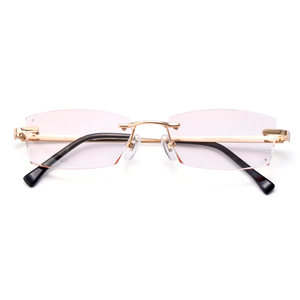 Exuberante de diamantes de corte de montura del marco <span class=keywords><strong>para</strong></span> los hombres gafas con None dioptrías <span class=keywords><strong>lentes</strong></span> ópticas Q5808 - Product Image 6