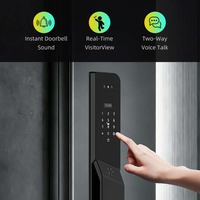 IP66 Waterdichte Tuya WiFi Slimme Deurvergrendeling Alexa Gezichtsherkenning Vingerafdruk Elektronische Slot voor Aluminium Deur OEM ODM