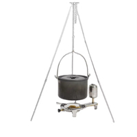 Trépied pliable léger en aluminium YAMA, support de cuisson imperméable pour camping, randonnée, escalade, barbecue, pique-nique, support de pot, tour