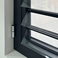 Système de fenêtre à persiennes verticales sur mesure, cadre en aluminium, verre trempé avec persiennes, design moderne de grille de fenêtre à persiennes pour la sécurité