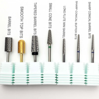 Forets à ongles en carbure de tungstène de haute qualité, finition lisse, avec logo personnalisé, grande taille, longs, à cannelure, pour polissage, vente en gros