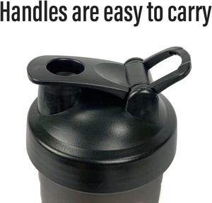 Botella agitadora de proteína de suero de agua portátil para beber sin Bpa de 400/600Ml personalizada, botellas de plástico con tapas y bola agitadora - Product Image 6