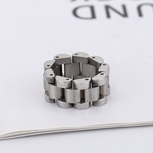 แหวนเหล็กไทเทเนียมทรงเรขาคณิตเครื่องประดับแฟชั่นสำหรับทุกเพศของขวัญ XYR0025 - Product Image 4