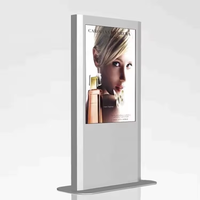 IP67 4000/5000 Nits Tanpa Kipas 55 Inci LCD Digital Signage Totem Kiosk Luar Ruangan Tahan Sinar Matahari Dapat Dibaca 24/7