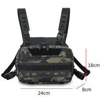 Sac de poitrine tactique multifonctionnel pour hommes, imperméable, pochette Molle EDC, sac de chasse et de camping en plein air, sac bandoulière réglable