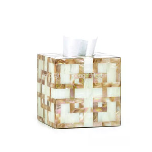 Boîte de papier de soie en nacre Rectangle Box Holder MOP Handmade Wholesale Vietnam Supplier - Product Image 6