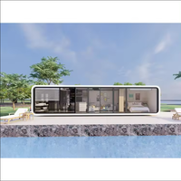 Maison préfabriquée d'extérieur villa moderne maison préfabriquée capsule spatiale pomme pod petite maison modulaire préfabriquée maison