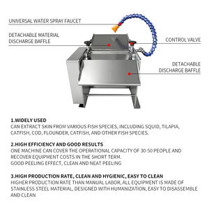 Macchina per Sbucciare Pesce Gatto a Prezzo di Fabbrica, Macchina Elettrica per Filettare Tilapia, Macchina per Rimuovere la Pelle del Pesce - Product Image 3