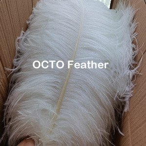 Chất lượng cao lớn lông đà điểu trắng 70-75cm 28-30in trung tâm đám cưới - Product Image 5