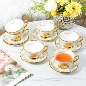 <b>Floral</b> Coffee Cup Set Exquisite Light Luxury Afternoon Tea Set for Personal Gift <b>Box</b> - Product Image 2