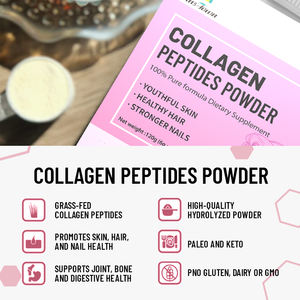 Peau jeune Winstown collagène peptides poudre 100% formule pure complément alimentaire santé articulaire collagène protéine poudre - Product Image 4