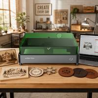 Máquina de Grabado Láser de Diodo VMYTH de 20W para Madera/MDF/Papel/Cuero, Área de Grabado de Sobremesa, Software Fácil de Usar, Nuevo Formato DXF