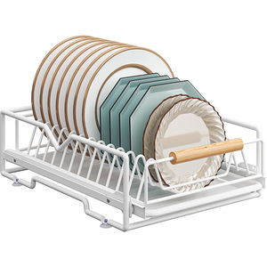 Moderno <span class=keywords><strong>Escurridor</strong></span> de Platos Extraíble con Bandeja Deslizable, Organizador de Gabinete de Cocina que Ahorra Espacio - Product Image 2