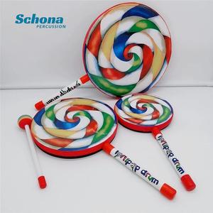 Tambour <span class=keywords><strong>à</strong></span> main Lollipop 6, 8, 10 pouces en gros, instrument <span class=keywords><strong>de</strong></span> percussion Orff pour bébés et enfants, idéal pour les cours <span class=keywords><strong>de</strong></span> musique - Product Image 3