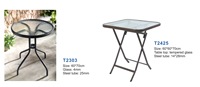 Table basse carrée d'extérieur en métal avec cadre en acier pour balcon avec trou pour parapluie