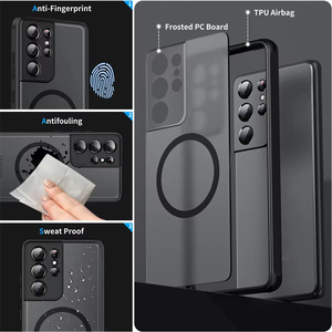 Para Samsung Galaxy A15 A05 A05S A33 A55 A25 <span class=keywords><strong>A23</strong></span> A51A32 <span class=keywords><strong>A13</strong></span> A53 lujo esmerilado magnético inalámbrico carga mate funda trasera dura - Product Image 2