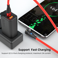 Câble de données de charge magnétique 6 en 1 100W | 540 Rotation 3A PD100W QC3.0 Charge rapide 3 en 1 USB Type C Câble de transfert de synchronisation