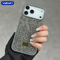 Étui magnétique antichoc VAWI B435 avec incrustation de diamants pour iPhone 11 12 13 14 15 16 17 Pro Max et coque pour Android