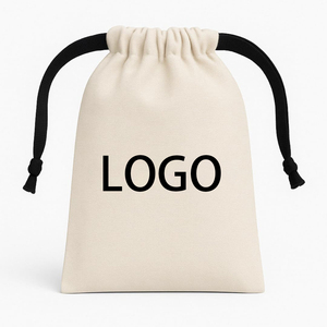Nouveauté : Pochette de rangement cosmétique en toile de coton imprimée sur mesure avec cordon de serrage, petit conteneur pour bijoux et cadeaux - Product Image 1