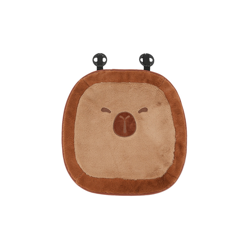 Coussin de siège Kapibala brodé en fourrure de lapin, première rangée