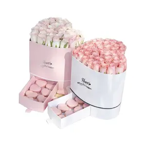 Цветочная коробка в форме сердца с выдвижным ящиком, свадебные подарочные коробки для розы и шоколада с крышкой