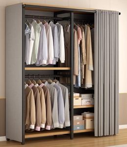 In metallo minimalista appendiabiti da pavimento aperta camera da letto semplice portaoggetti per mobili per uso domestico generale - Product Image 2