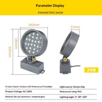 Projecteur LED carré et rond étanche pour extérieur, éclairage de façade de villa, parc, arbre, paysage