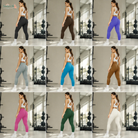 Leggings de yoga à marque privée, effet push-up, taille haute, pour femmes, pantalons de fitness, performance supérieure, extensibles, vêtements de sport