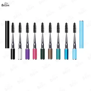 new reusable mascara wand with lid Eyelash Spoolies Brushes Lash Applicator Disposable Mascara Wand Eyelash Brush with cap