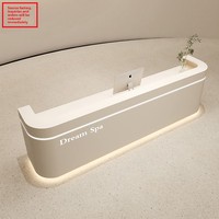 Bureau de réception minimaliste moderne en bois massif à hauteur réglable pour salons de beauté, cliniques esthétiques médicales, gestion de la peau