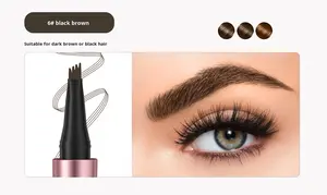 Lápiz <span class=keywords><strong>de</strong></span> Cejas Mineral 3D a Prueba <span class=keywords><strong>de</strong></span> Agua <span class=keywords><strong>de</strong></span> Marca Privada ODM/OEM con Cuatro Puntas Finas, Fórmula <span class=keywords><strong>de</strong></span> Larga Duración, 6 Colores, Logotipo Personalizado - Product Image 3