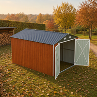 Abri de voiture métallique entièrement fermé, abri de voiture en acier, remise de rangement extérieure, garage de jardin, abri de stationnement pour véhicule, imperméable et antirouille