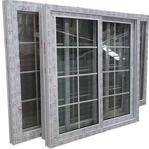 American Modern Horizontal Grill Impact UPVC doppelt verglaste schall dichte, langlebige Schiebefenster - Product Image 1